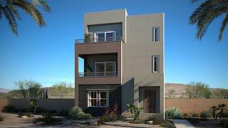 Obsidian by Woodside Homes Las Vegas Summerlin Modern 3 Story, $475K+, 1859 Sqft, 3BD, 4BA, 2CR