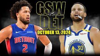 Golden State Warriors vs Detroit Pistons Full Game Highlights - October 13  | 2024-25 NBA Pre Season