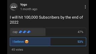 100k before the end of 2022 for Vygo?