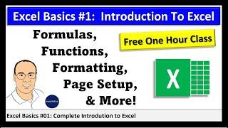 Excel 365 Basics #1: What is Excel?, Formulas, Functions, Formatting, Cell References & Page Setup