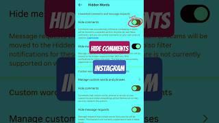 How to Enable hide comments on Instagram? #shorts #shortsfeed #ytshorts