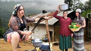 Rural Life of Iran : Crafting Traditional   Fesenjoon with Negin & Marjan ️Village Cooking