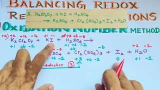 Bk Ex-44 i) Balancing Redox Reaction/Oxidation number method/Explanation in Tamil