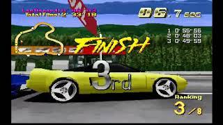 Side by Side Special PSX - Japanese Cars in Action!  Taito Racing Gameplay