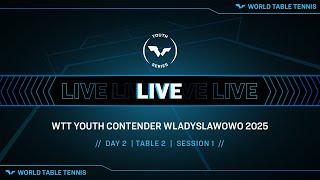 LIVE! | T2 | Day 2 | WTT Youth Contender Wladyslawowo 2025 | Session 1