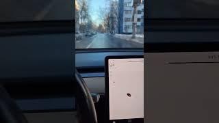 TESLA MODEL 3 в -20 Разгон до 100.
