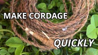 Survival Guide: Make YARDS of natural cordage in MINUTES