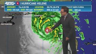 Thursday 6PM First Weather: Hurricane Helene now a Category 4 storm