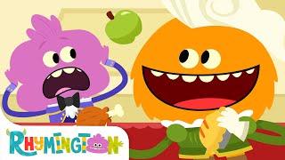 Dinner Time Rhyme | Monster Cartoon | Rhymington Square