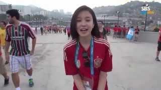 Funny Moments: Jang Ye Won smile very cute - World Cup 2014