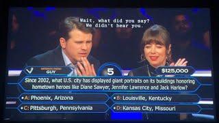 Jason Ritter & Natasha Leggero’s $125,000 question | Who Wants To Be A Millionaire USA (8/21/24)