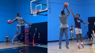 Anthony Edwards insane dunk during Olympics preparation training