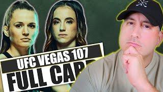 UFC Vegas 107: Blanchfield vs. Barber FULL CARD Picks, Predictions and Bets