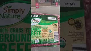 Organic Grass Fed Beef #beef #aldi #aldimart #grassfed #grassfedbeef #hamburger #deal #organic