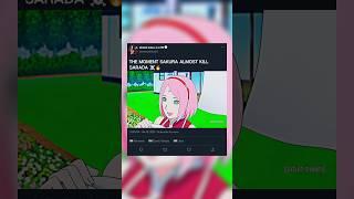 the moment Sakura almost kill Sarada ️||#brixxmediain#anime#animeshorts
