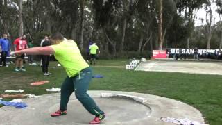 Joe Kovacs 24.29m WarmUp Triton Invitational 2015 second angle