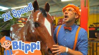 Blippi Explores Jungle Animals at 2x Speed!