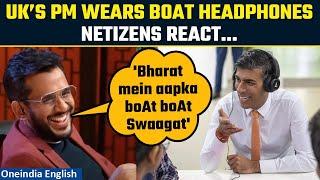 UK PM Rishi Sunak spotted wearing boAt headphones, boAt’s CEO Aman Gupta reacts | Oneindia News