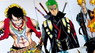 Drawing STRAWHATS as SOLO LEVELING HUNTERS | ONEPIECE X SOLO LEVELING CROSSOVER