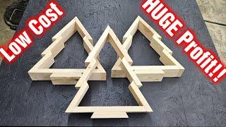 How To Build A Wood Christmas Tree | With Measurements | DIY Woodworking