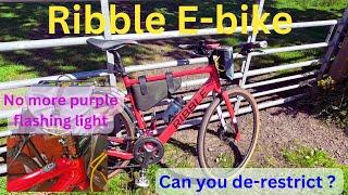 Can you de-restrict a Ribble e-bike | purple fault light gone