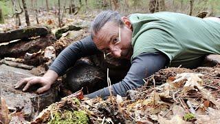 We dug down under this old chimney & found stuff from the 1700s