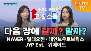 [수상한 종목 GO&STOP] 다음 장에 갈까? 말까? NAVER·알테오젠·레인보우로보틱스·JYP Ent.·위메이드 이지은/이지스탁 대표