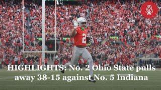 HIGHLIGHTS: No. 2 Ohio State pulls away 38-15 against No. 5 Indiana