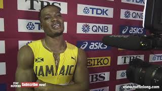 OMAR MCLEOD EXPLAINS HIS FALL IN THE 110M HURDLES | World Athletics Championships Doha 2019