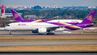 4K BANGKOK PLANE SPOTTING at NEW RUNWAY  Takeoffs & Landings in 20 MINS ️ A380,B747,B777,etc[BKK]