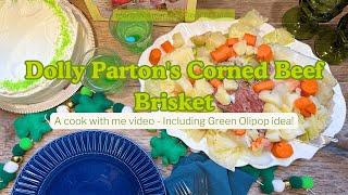 Trying Dolly Parton's Corned Beef Brisket and Green Beer (Olipop) Recipe! A Cook With Me Video.