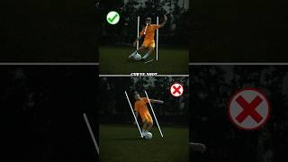 CURVE SHOT TUTORIAL ️.#football #footballskills #soccer #curveball #shorts #tutorialvideo