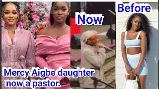 'Your mum follow gbola"-Mercy Aigbe dragged as Video of her daughter spreading the gospel.