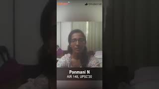 How Civilsdaily Mentorship Program helped UPSC 2020  AIR148 ||Ponmani N ||