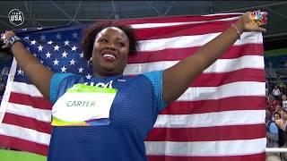 Michelle Carter Wins First Shot Put Gold Medal | Gold Medal Moments Presented By HERSHEY'S