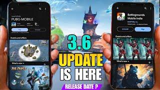 FINALLY  BGMI 3.6 UPDATE RELEASE DATE CONFIRM | PUBG 3.6 NEW UPDATE OFFICIAL TIMING  | BGMI UPDATE