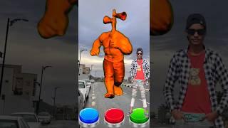 pink, yellow, and, bule, button tiger wofi Gorilla jump on button#vfx #kids #trending #shorts