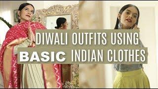 Diwali Outfits From BASIC Indian Clothes! | Komal Pandey