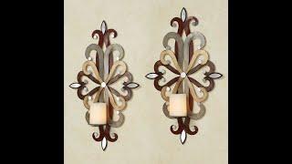 Fiorenzo Hand Dyed Metal Wall Sconce Pair