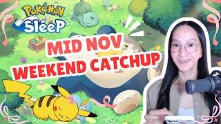 Pokémon Sleep: Mid November Weekend Catchup