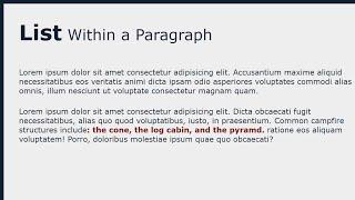 Style a #List as Inline within a Paragraph Using Display and #Pseudo Elements