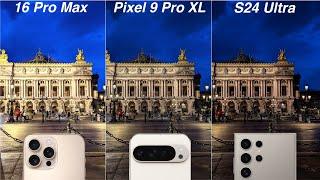 iPhone 16 Pro Max vs Google Pixel 9 Pro XL vs Samsung S24 Ultra Camera Test