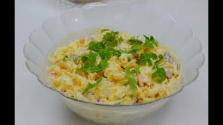 Easy Quick CREAMY PASTA SALAD -So DELICIOUS!