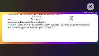 10th Class Maths New text 2024-25 || Pair of Linear Equations in two variables  Examples