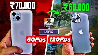 Iphone 15 vs Iphone 13 pro Max ( Refurbished) | Iphone 120 fps vs iphone 60 fps | best iphone ₹60k