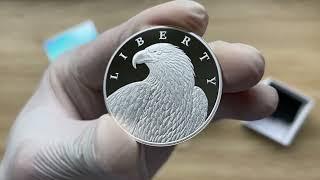 LIBERTY EAGLE CRYPTO STATES 2023 1000 SATOSHI BITCOIN 1 OZ PURE SILVER PROOF COIN