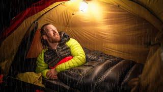 CAMPING in a RAINSTORM - Sheltering From Heavy Rain in Perfect Tent