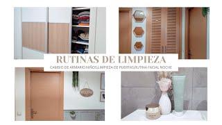 RUTINAS DE LIMPIEZA||CAMBIO DE ARMARIO NIÑOS||LIMPIEZA DE PUERTAS||RUTINA FACIAL DE NOCHE #kuka&chic