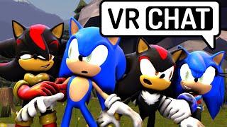 Sonic and Shadow meets Shadina and Sonica in vr chat.