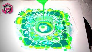 LIQUID EMERALD - Open Cup Acrylic Pour for Beginners